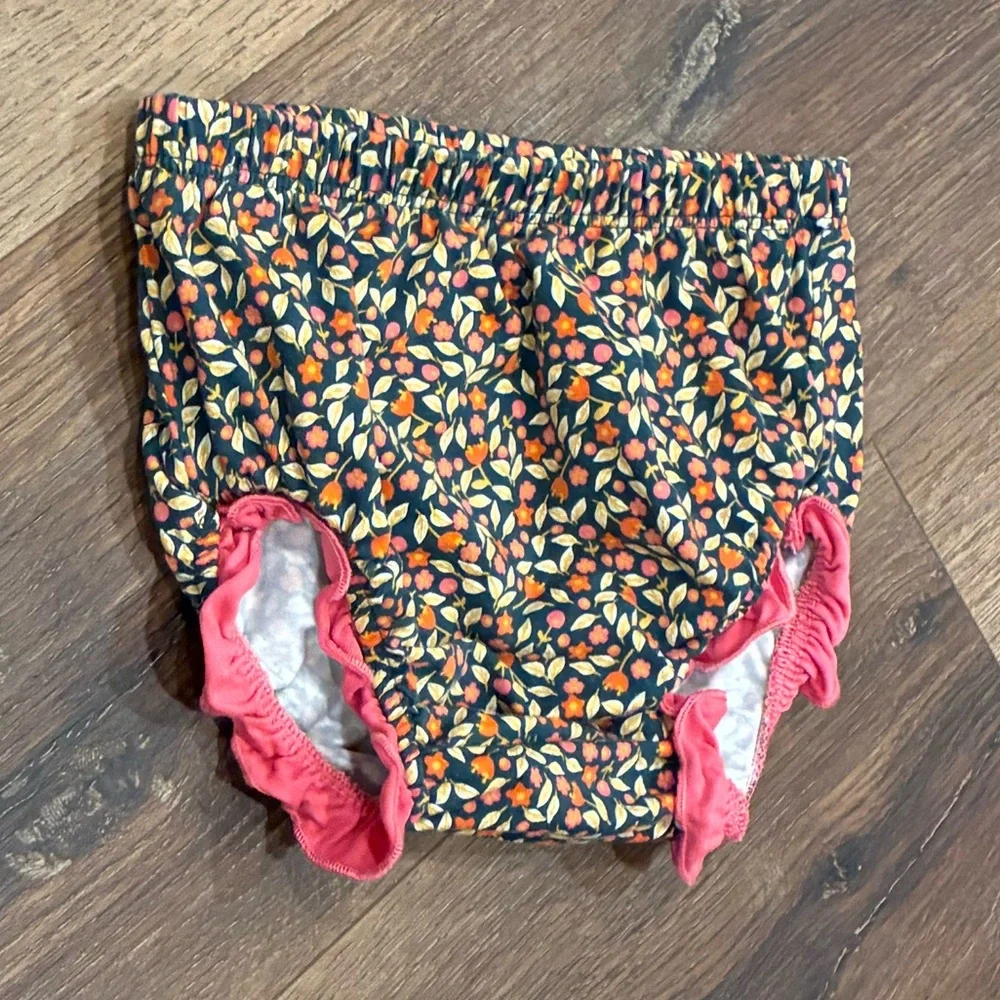 Matilda Jane Choose Your Path Pink Floral Foliage Diaper Cover Bloomers 12-18m